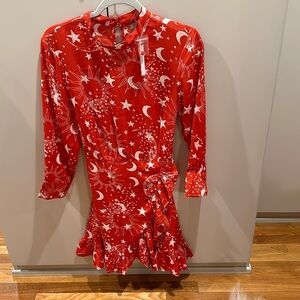 Asos long sleeve celestial dress size 8